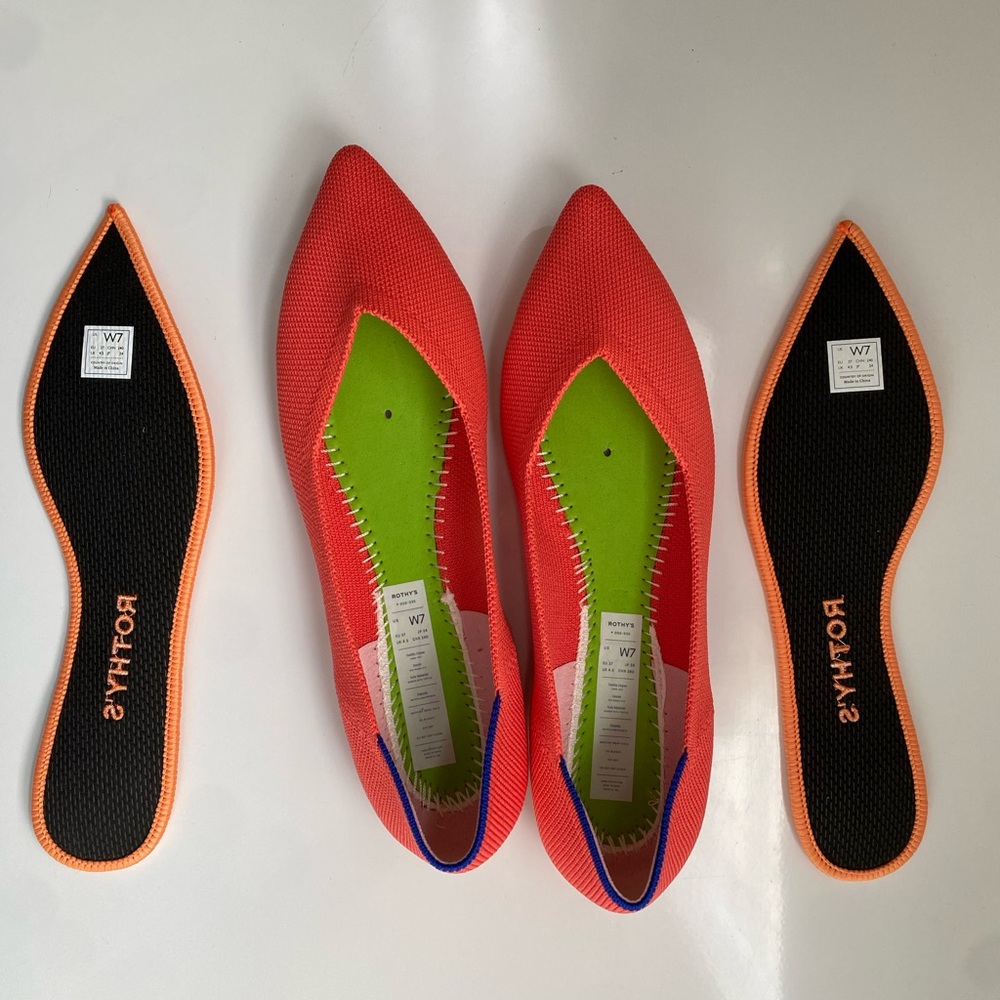 Rothy’s- The Point Flats, Tropical Punch Size 7